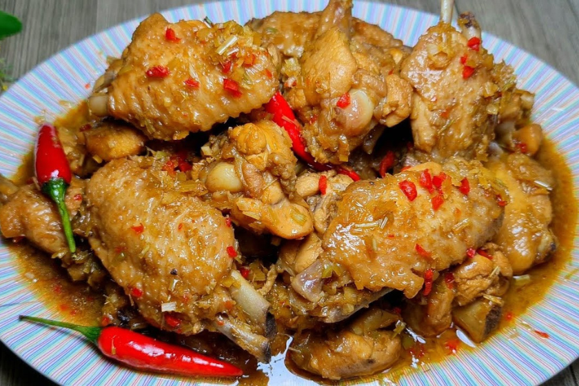 gà kho sả ớt